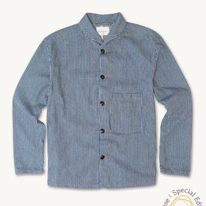 Imperfects Shepherds Shirt in Indigo Hickory Stripe | Gold Thread Special